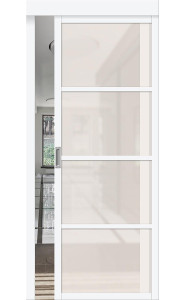 Межкомнатная дверь Твигги-11.3, со стеклом, цвет White Silk